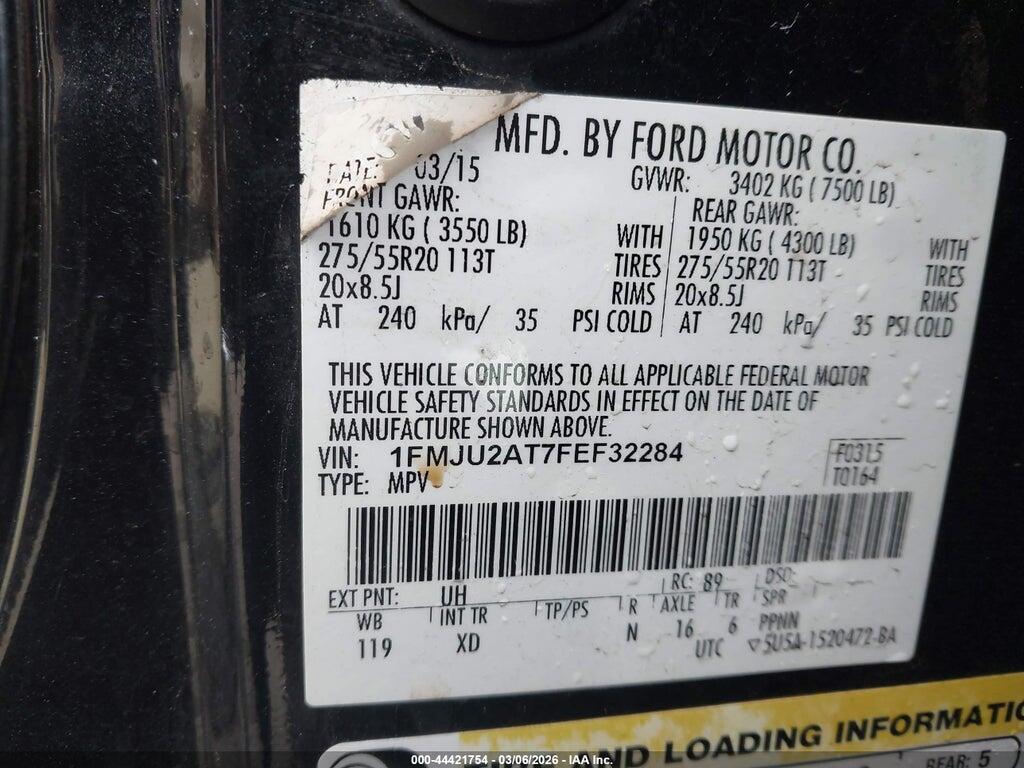 1FMJU2AT7FEF32284 2015 FORD EXPEDITION photo no. 9