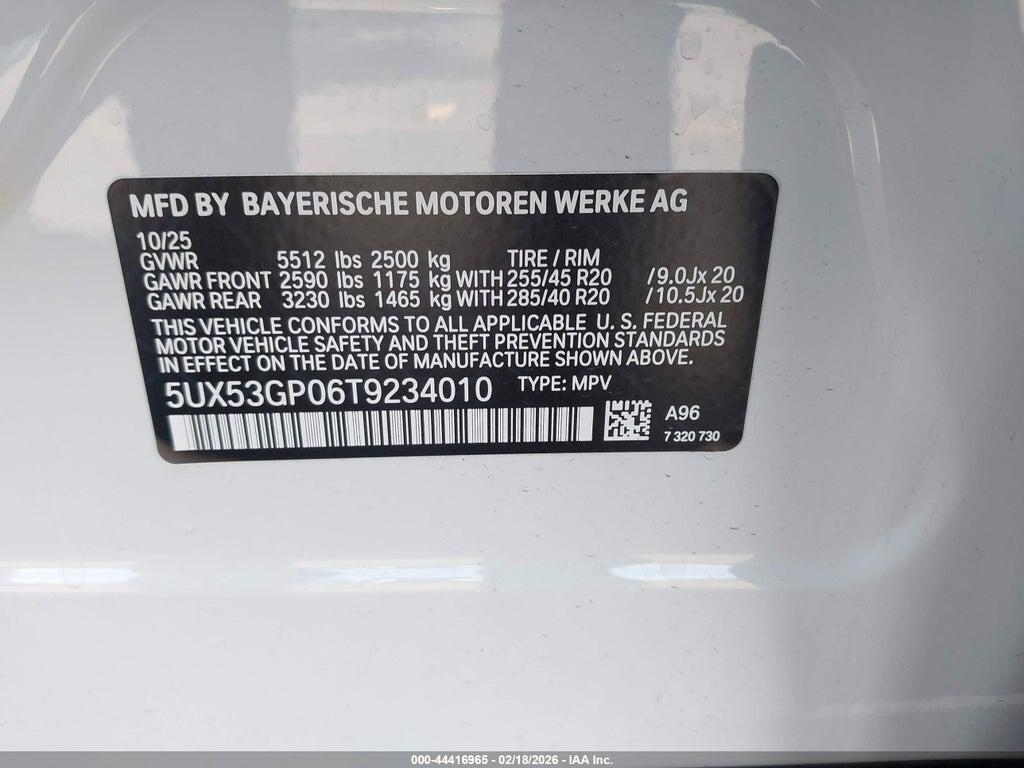 5UX53GP06T9234010 2026 BMW X3 photo no. 9