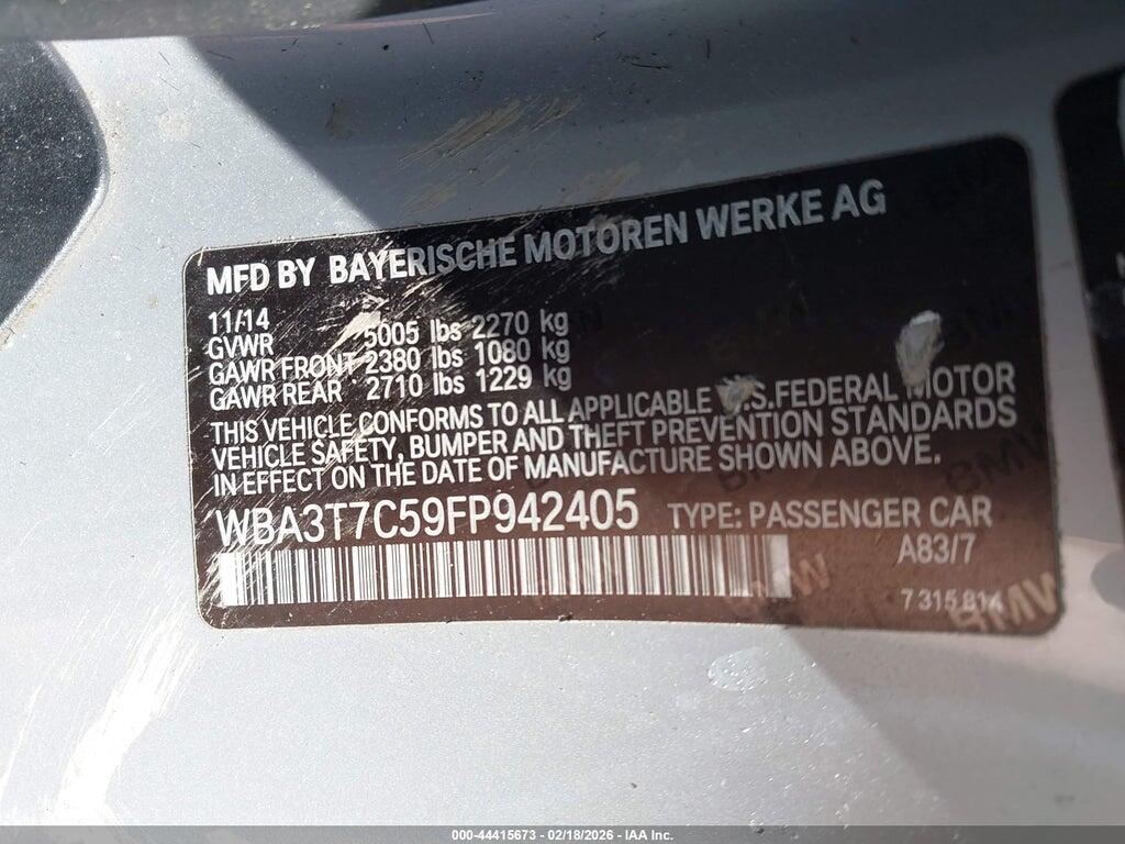 WBA3T7C59FP942405 2015 BMW 435I photo no. 9
