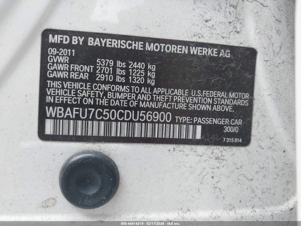 WBAFU7C50CDU56900 2012 BMW 535I photo no. 9