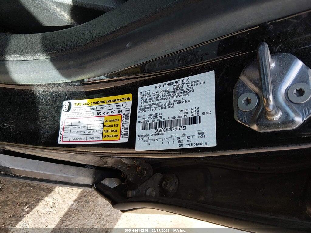 3FA6P0HD2FR305723 2015 FORD FUSION photo no. 9