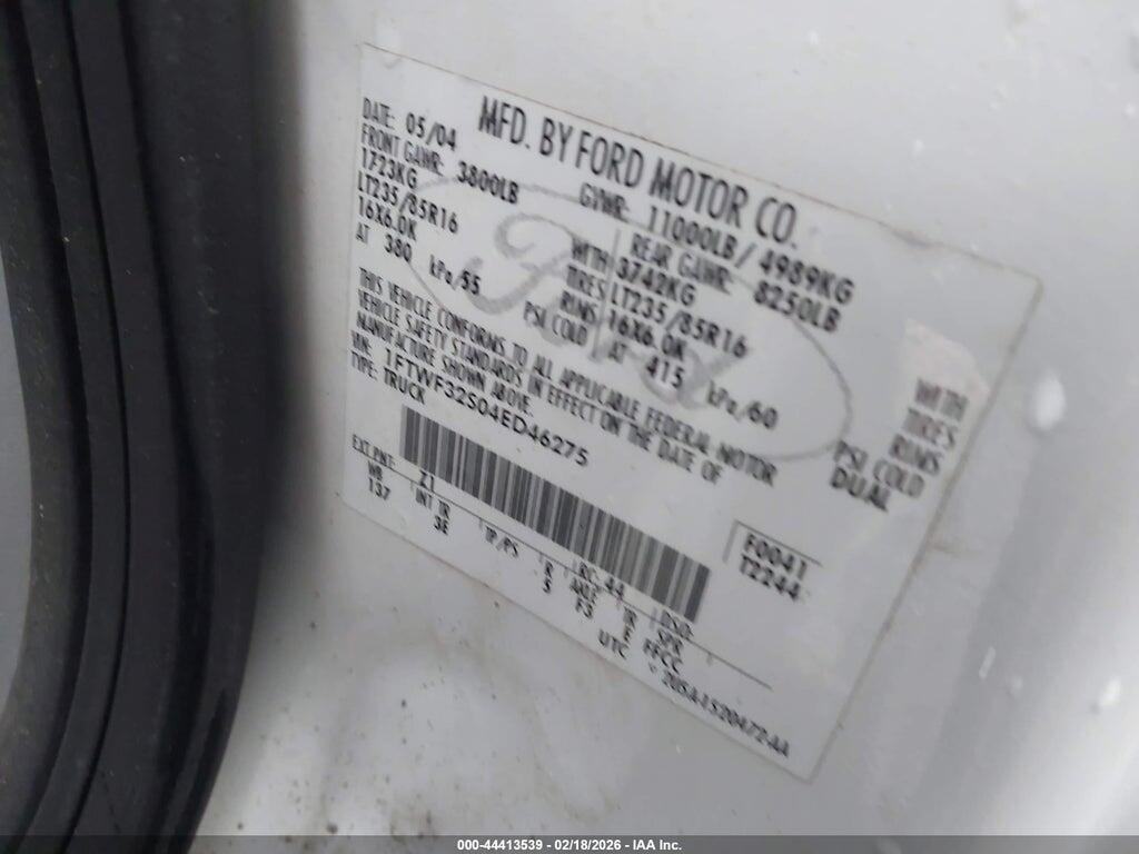 1FTWF32S04ED46275 2004 FORD F-350 photo no. 9