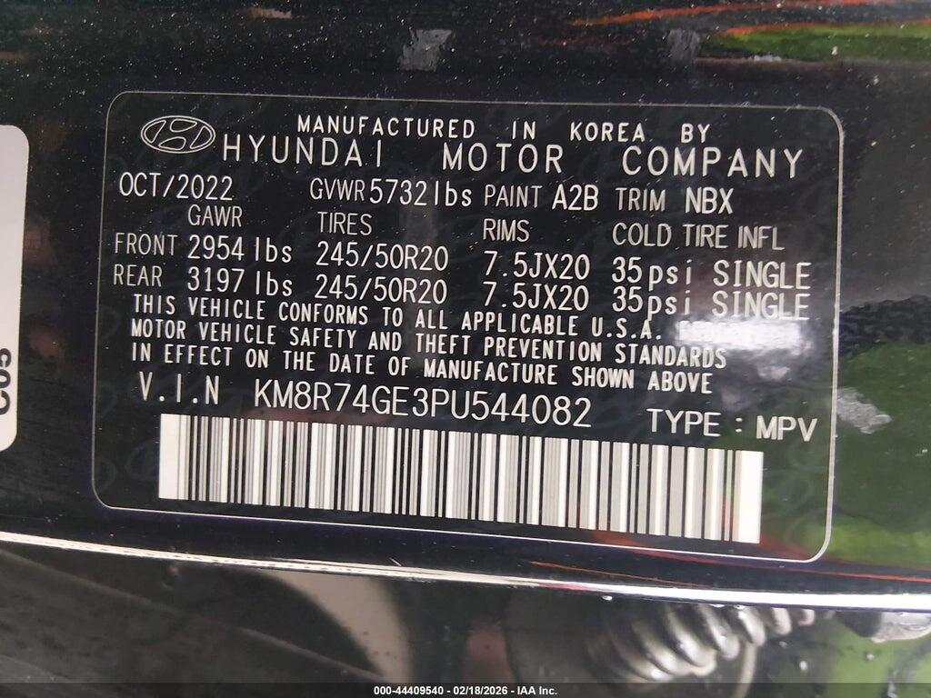 KM8R74GE3PU544082 2023 HYUNDAI PALISADE photo no. 9