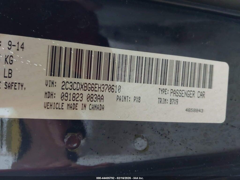 2C3CDXBG6EH370610 2014 DODGE CHARGER photo no. 9