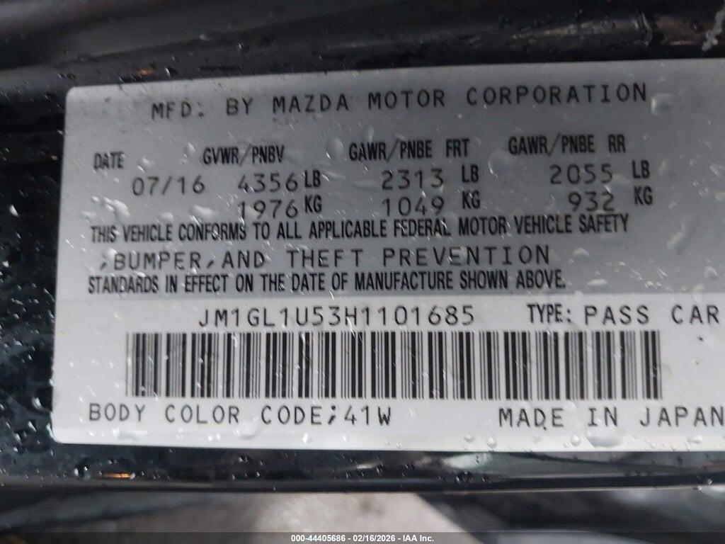 JM1GL1U53H1101685 2017 MAZDA MAZDA6 photo no. 9