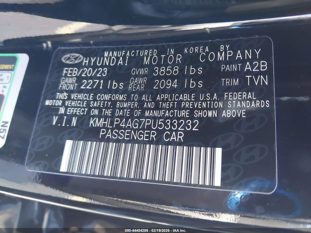 KMHLP4AG7PU533232 2023 HYUNDAI ELANTRA photo no. 9