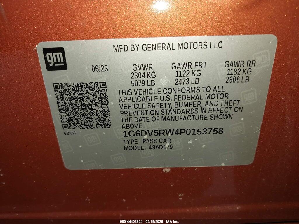 1G6DV5RW4P0153758 2023 CADILLAC CT5-V photo no. 9