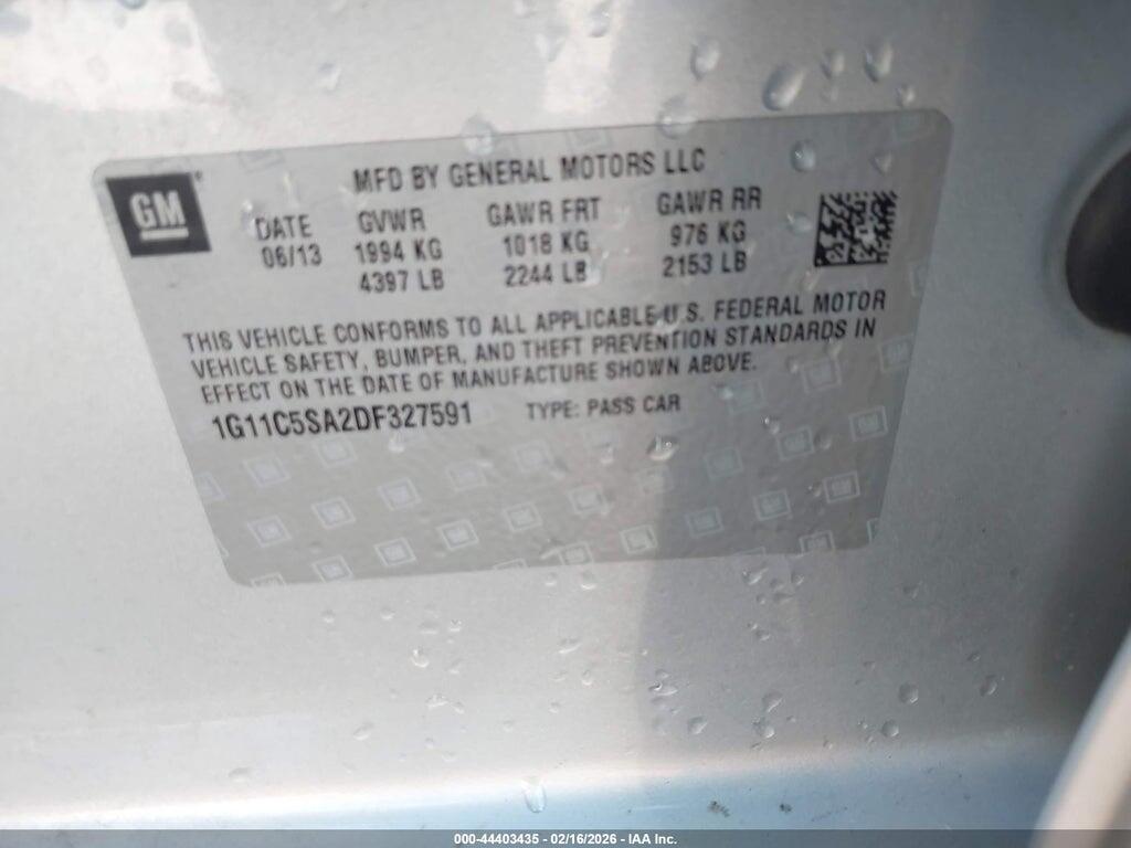 1G11C5SA2DF327591 2013 CHEVROLET MALIBU photo no. 9