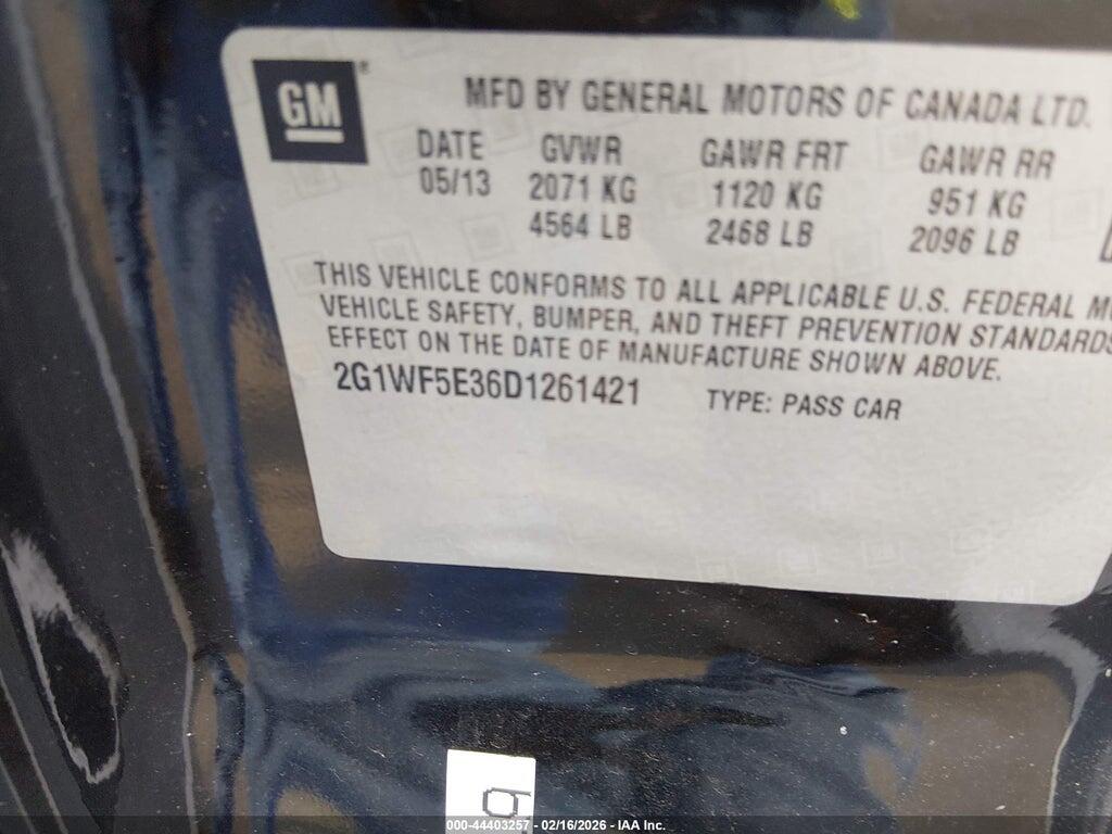 2G1WF5E36D1261421 2013 CHEVROLET IMPALA photo no. 9