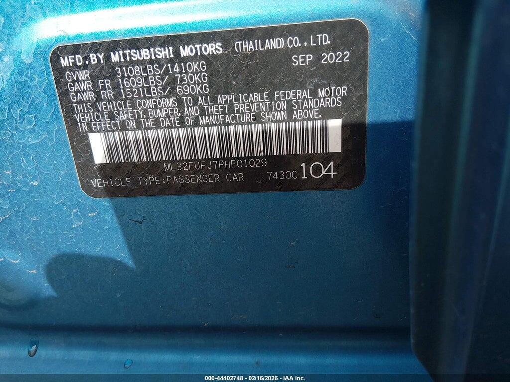 ML32FUFJ7PHF01029 2023 MITSUBISHI MIRAGE G4 photo no. 9