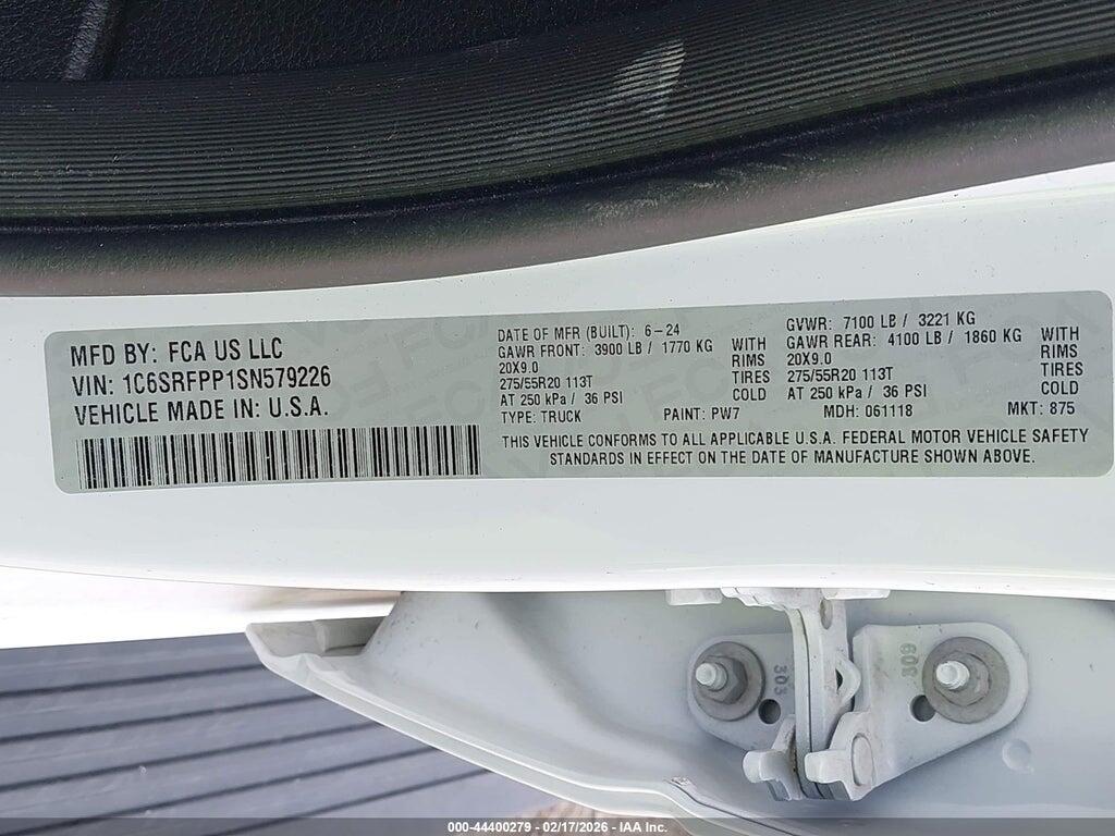 1C6SRFPP1SN579226 2025 RAM 1500 photo no. 9
