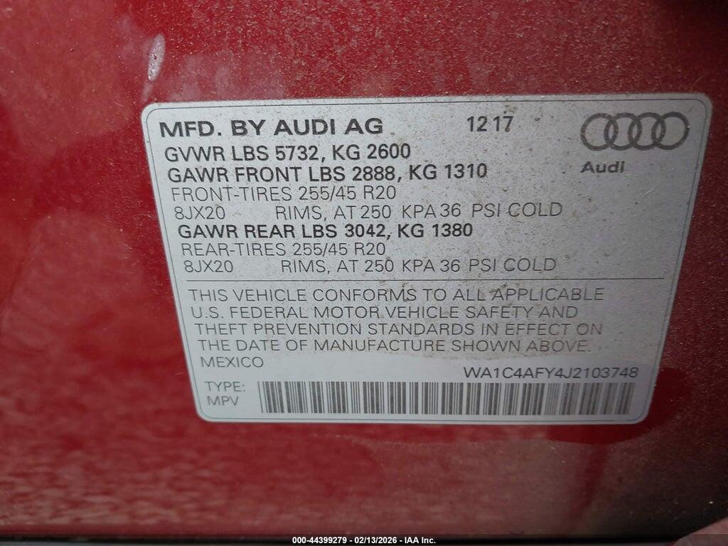 WA1C4AFY4J2103748 2018 AUDI SQ5 photo no. 9