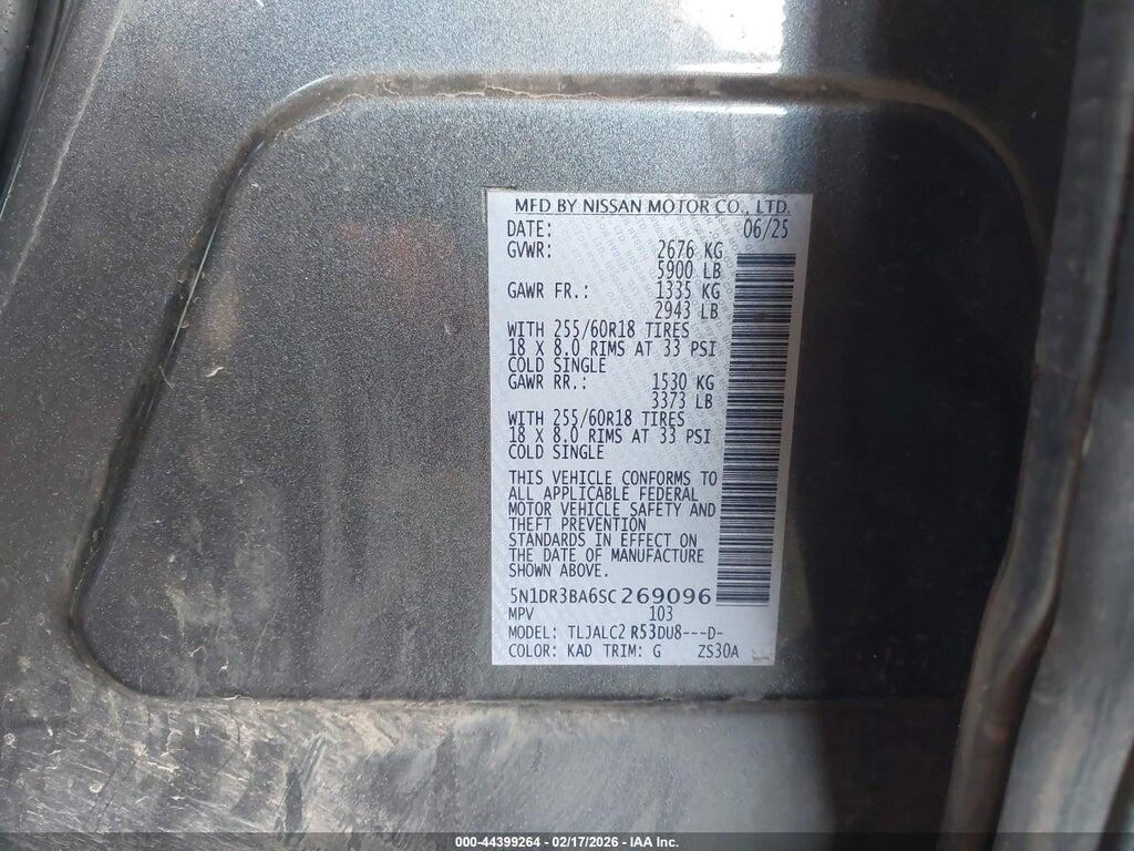 5N1DR3BA6SC269096 2025 NISSAN PATHFINDER photo no. 9