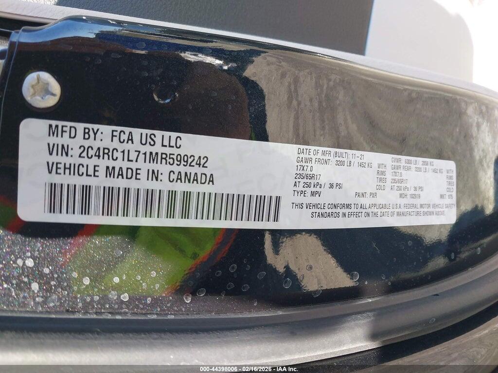 2C4RC1L71MR599242 2021 CHRYSLER PACIFICA HYBRID photo no. 9