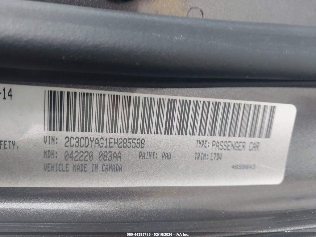 2C3CDYAG1EH285598 2014 DODGE CHALLENGER photo no. 9