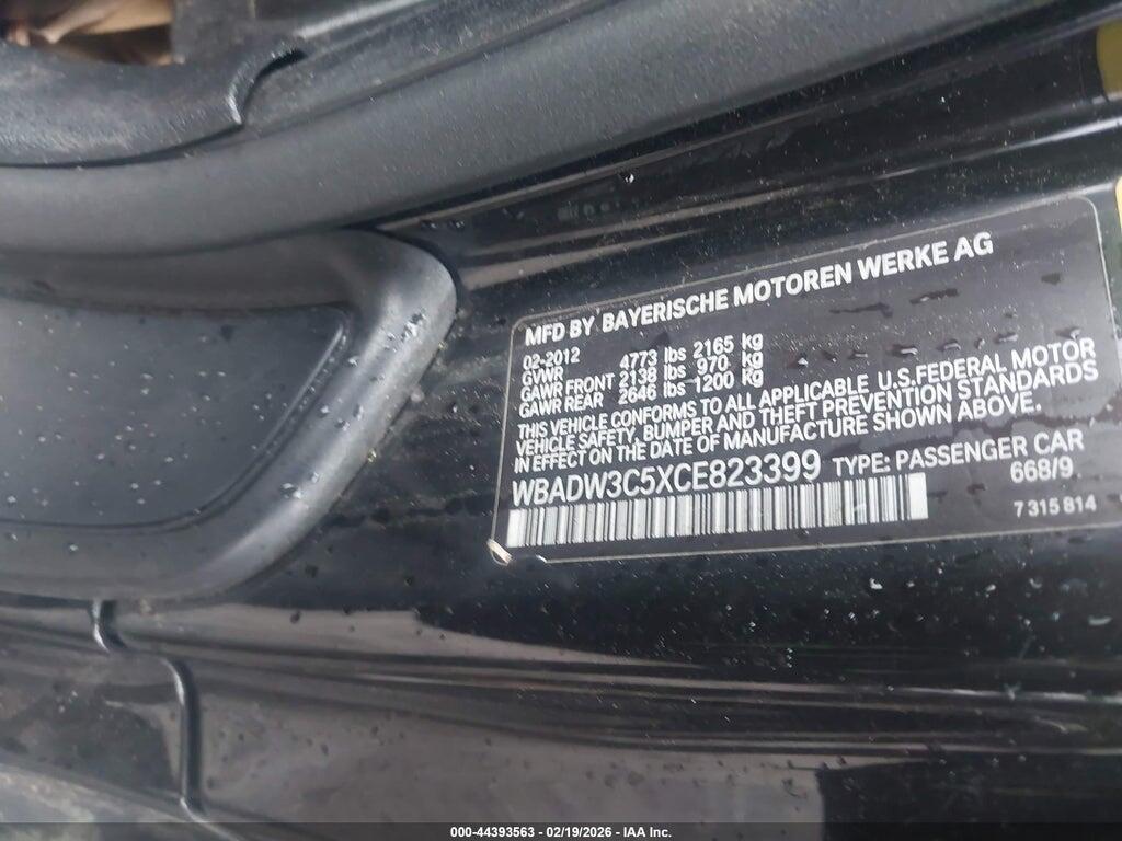WBADW3C5XCE823399 2012 BMW 328I photo no. 9