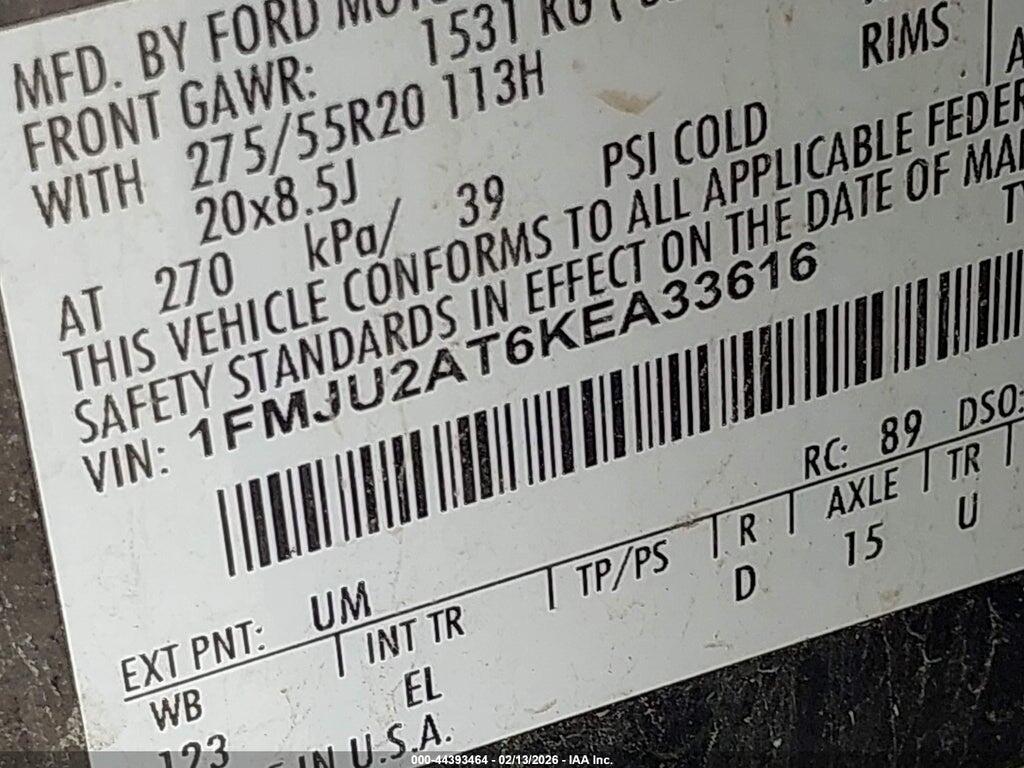 1FMJU2AT6KEA33616 2019 FORD EXPEDITION photo no. 9
