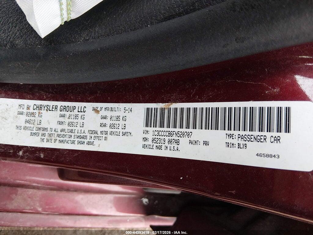 1C3CCCCB6FN520707 2015 CHRYSLER 200 photo no. 9