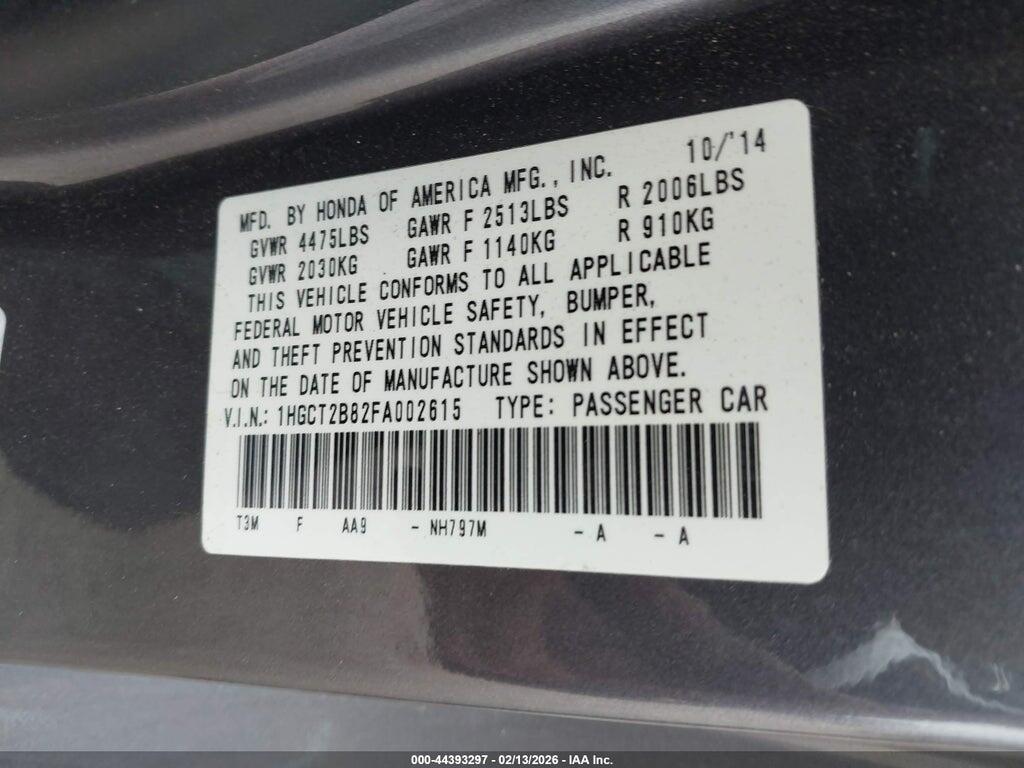1HGCT2B82FA002615 2015 HONDA ACCORD photo no. 7
