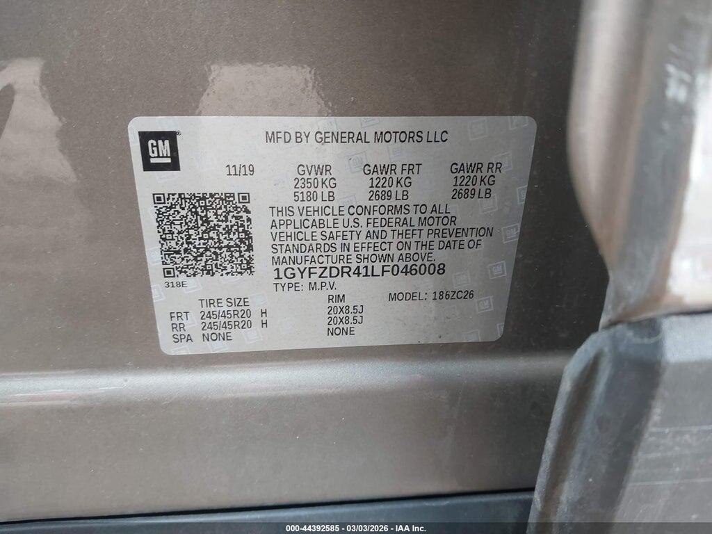 1GYFZDR41LF046008 2020 CADILLAC XT4 photo no. 9