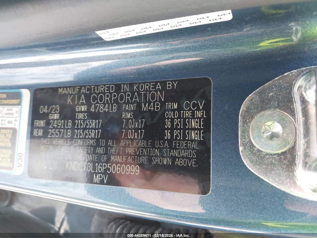 KNDCT3L16P5060999 2023 KIA NIRO EV photo no. 9