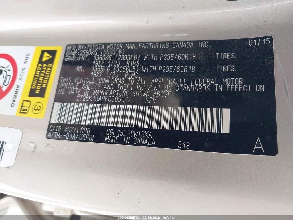 2T2BK1BA0FC305572 2015 LEXUS RX 350 photo no. 9