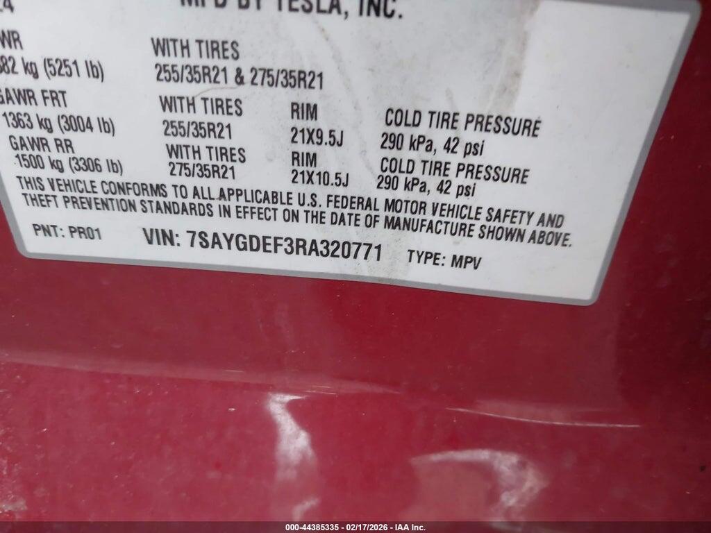 7SAYGDEF3RA320771 2024 TESLA MODEL Y photo no. 9