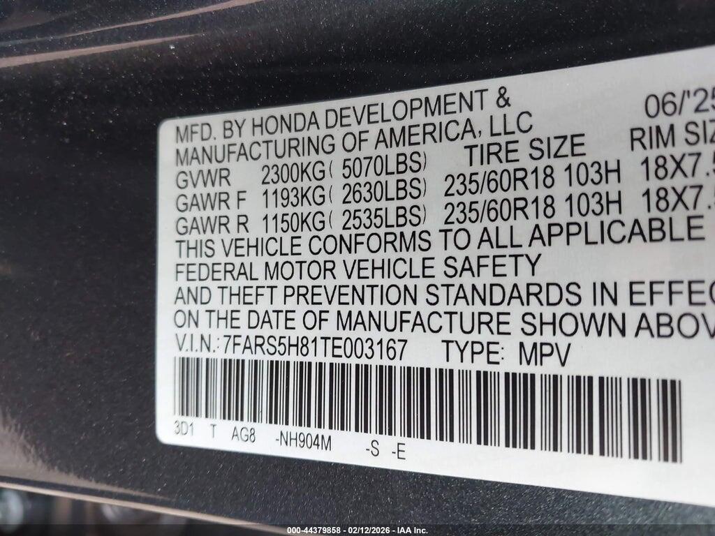 7FARS5H81TE003167 2026 HONDA CR-V HYBRID photo no. 9