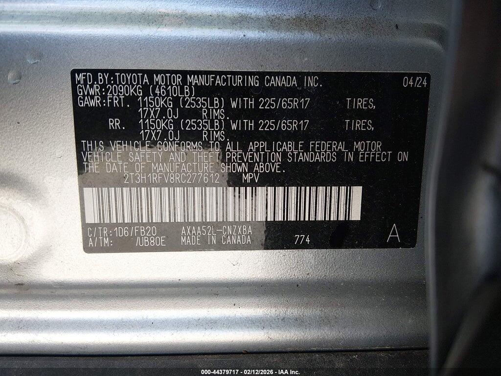 2T3H1RFV8RC277612 2024 TOYOTA RAV4 photo no. 9