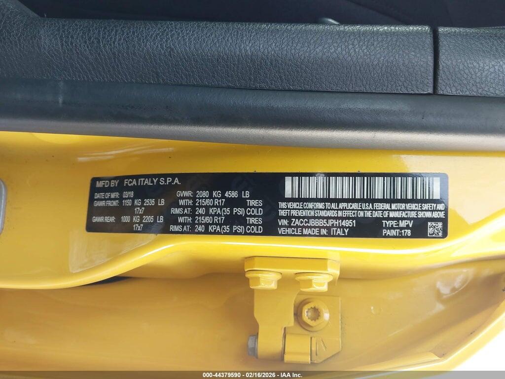 ZACCJBBB5JPH14951 2018 JEEP RENEGADE photo no. 9