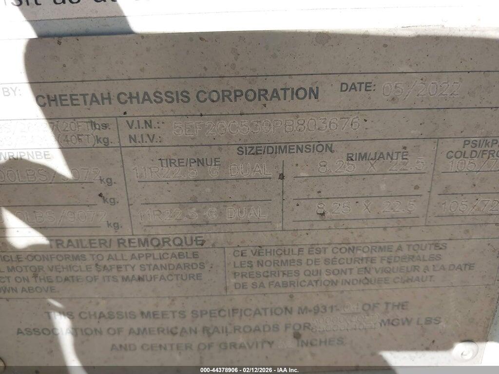5EF2GC539PB803676 2023 CHEETAH CHASSIS UNKNOWN photo no. 9