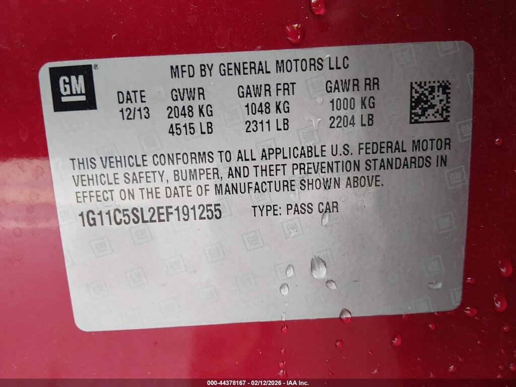 1G11C5SL2EF191255 2014 CHEVROLET MALIBU photo no. 9