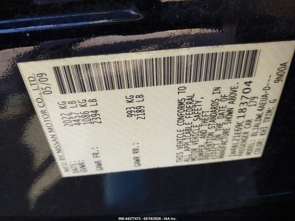 1N4BL21E69C183704 2009 NISSAN ALTIMA photo no. 9