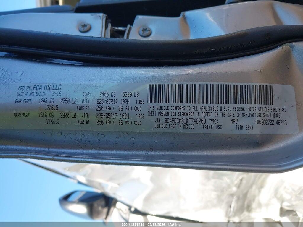 3C4PDCAB1KT746709 2019 DODGE JOURNEY photo no. 9