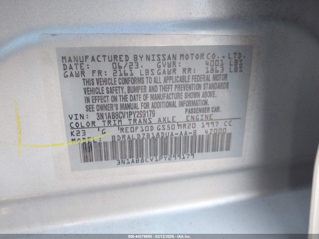 3N1AB8CV1PY299179 2023 NISSAN SENTRA photo no. 9