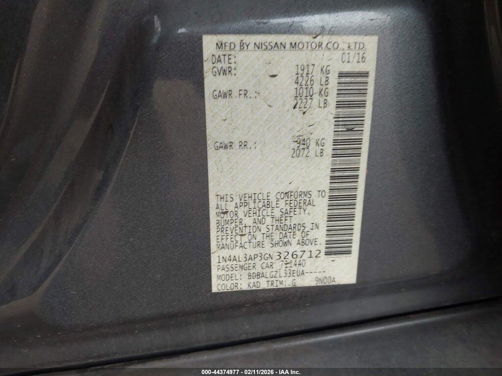 1N4AL3AP3GN326712 2016 NISSAN ALTIMA photo no. 9