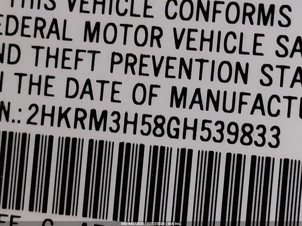 2HKRM3H58GH539833 2016 HONDA CR-V photo no. 9