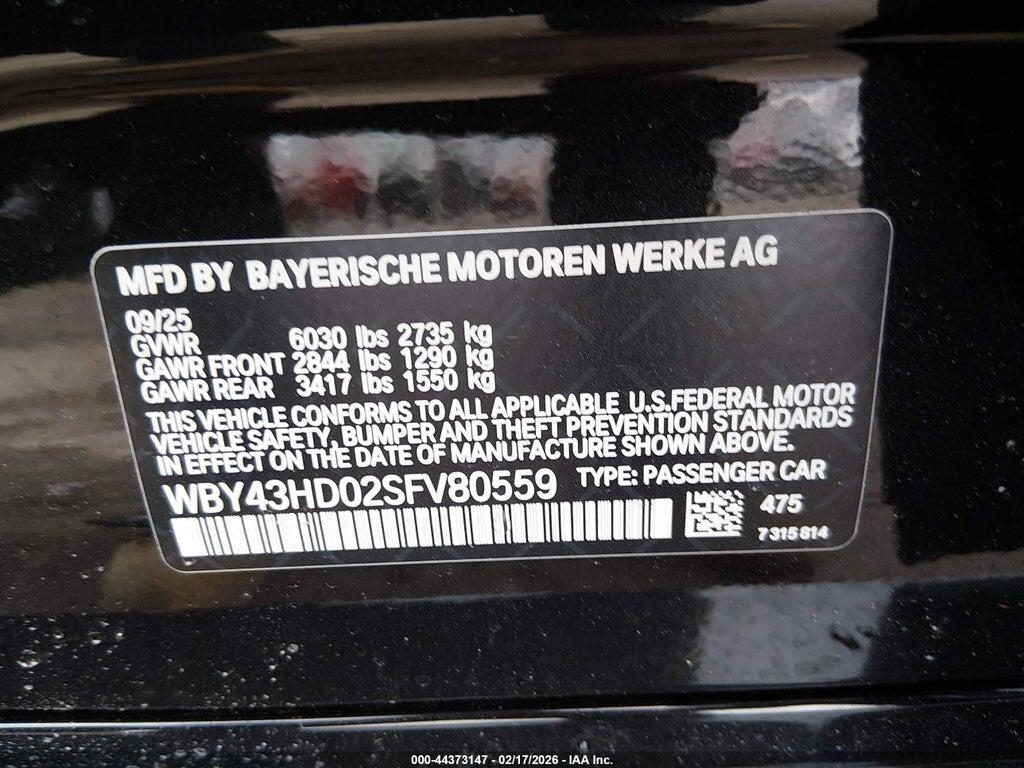 WBY43HD02SFV80559 2025 BMW I4 GRAN COUPE photo no. 9