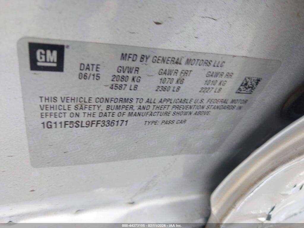 1G11F5SL9FF336171 2015 CHEVROLET MALIBU photo no. 9