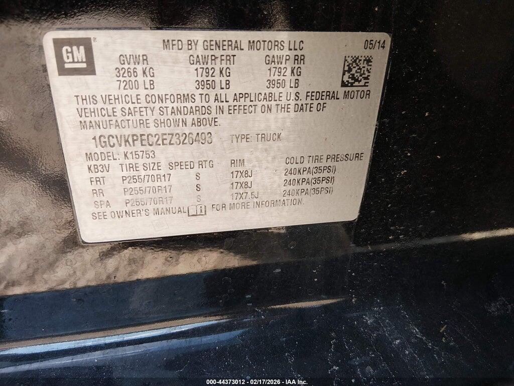 1GCVKPEC2EZ326493 2014 CHEVROLET SILVERADO 1500 photo no. 9