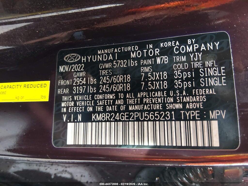KM8R24GE2PU565231 2023 HYUNDAI PALISADE photo no. 9