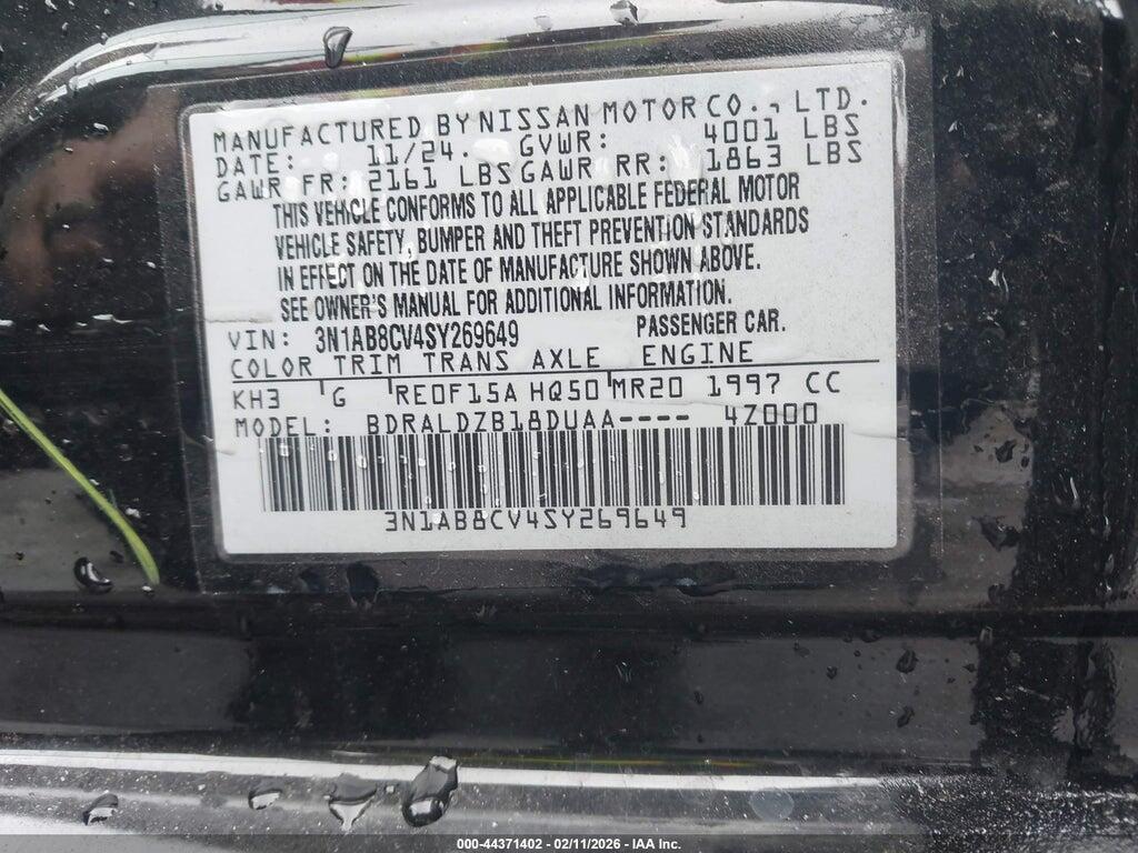 3N1AB8CV4SY269649 2025 NISSAN SENTRA photo no. 9