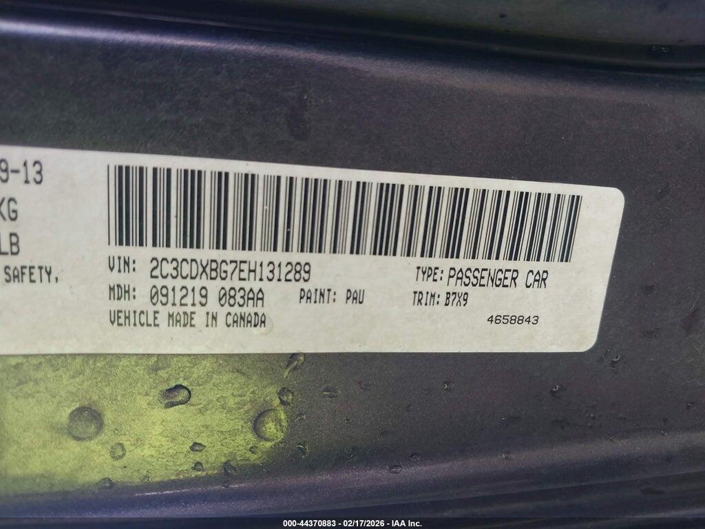 2C3CDXBG7EH131289 2014 DODGE CHARGER photo no. 9