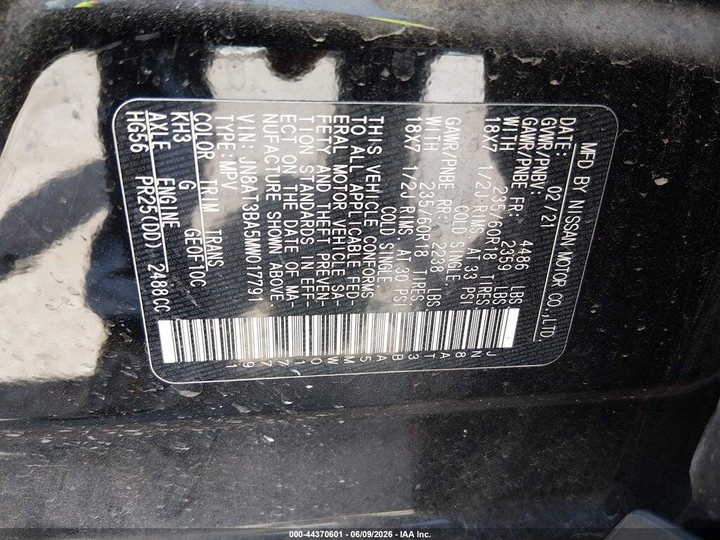 JN8AT3BA5MW017791 2021 NISSAN ROGUE photo no. 9
