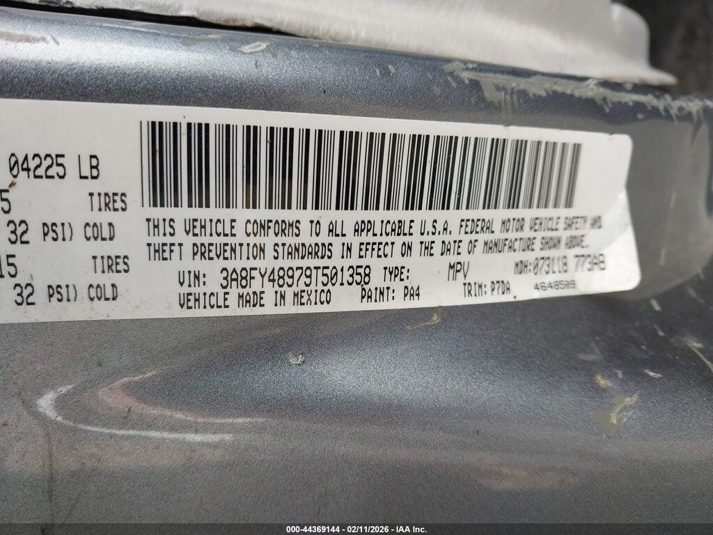 3A8FY48979T501358 2009 CHRYSLER PT CRUISER photo no. 9