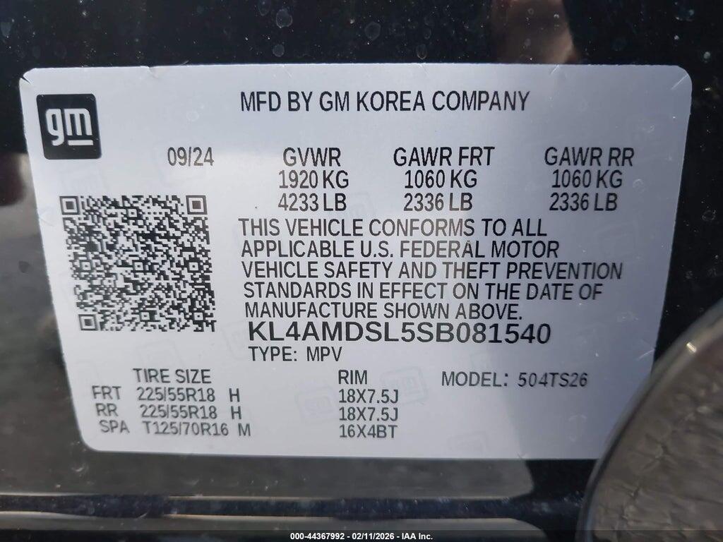 KL4AMDSL5SB081540 2025 BUICK ENCORE GX photo no. 9