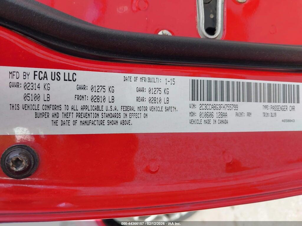 2C3CCABG3FH755799 2015 CHRYSLER 300 photo no. 9