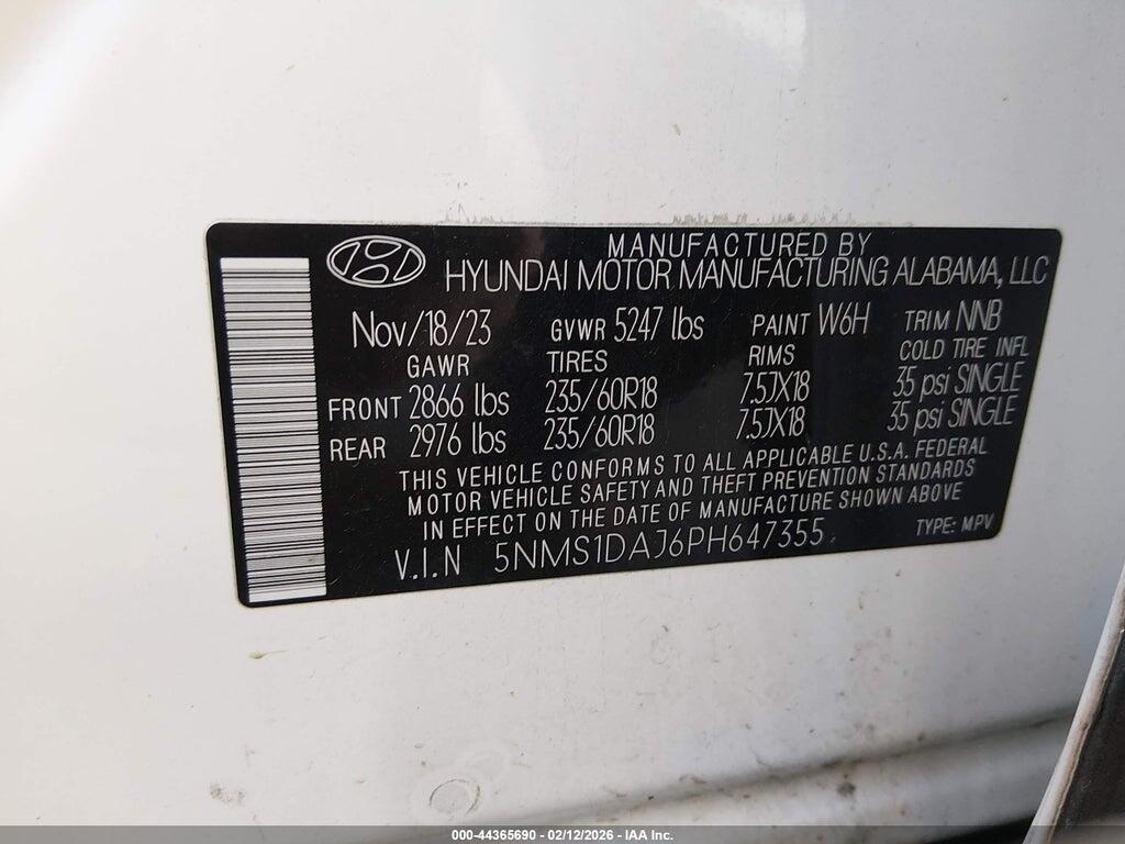 5NMS1DAJ6PH647355 2023 HYUNDAI SANTA FE photo no. 9