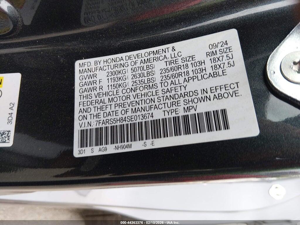 7FARS5H84SE013674 2025 HONDA CR-V HYBRID photo no. 9