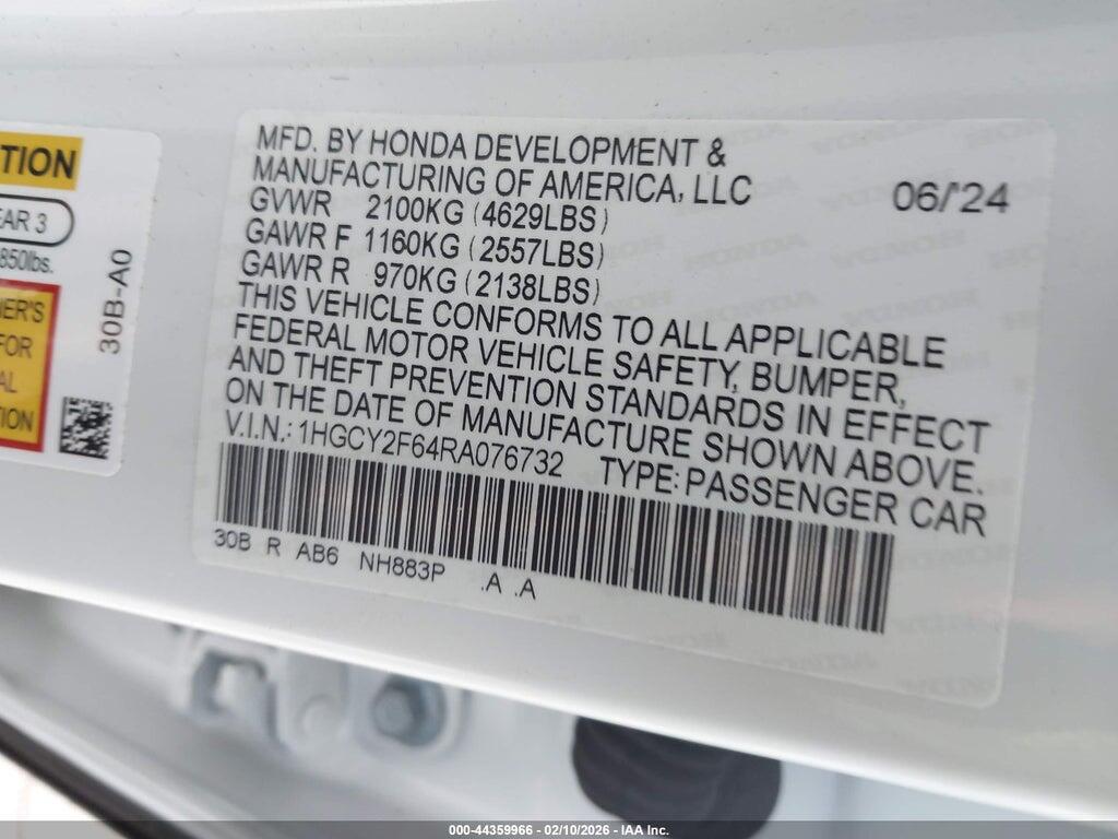1HGCY2F64RA076732 2024 HONDA ACCORD HYBRID photo no. 9